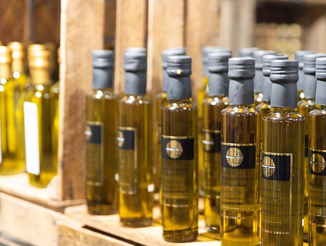 bouteilles d'huile d'olive