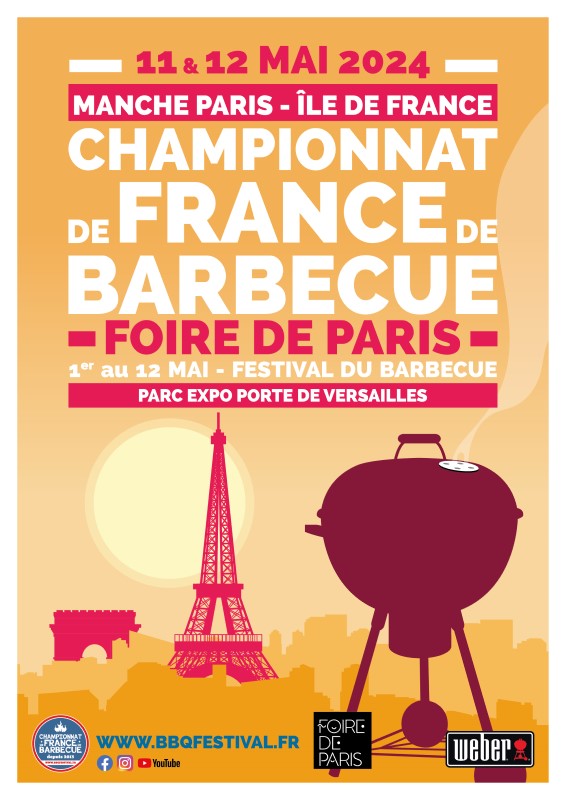 Affiche festival et championnat de France de barbecue