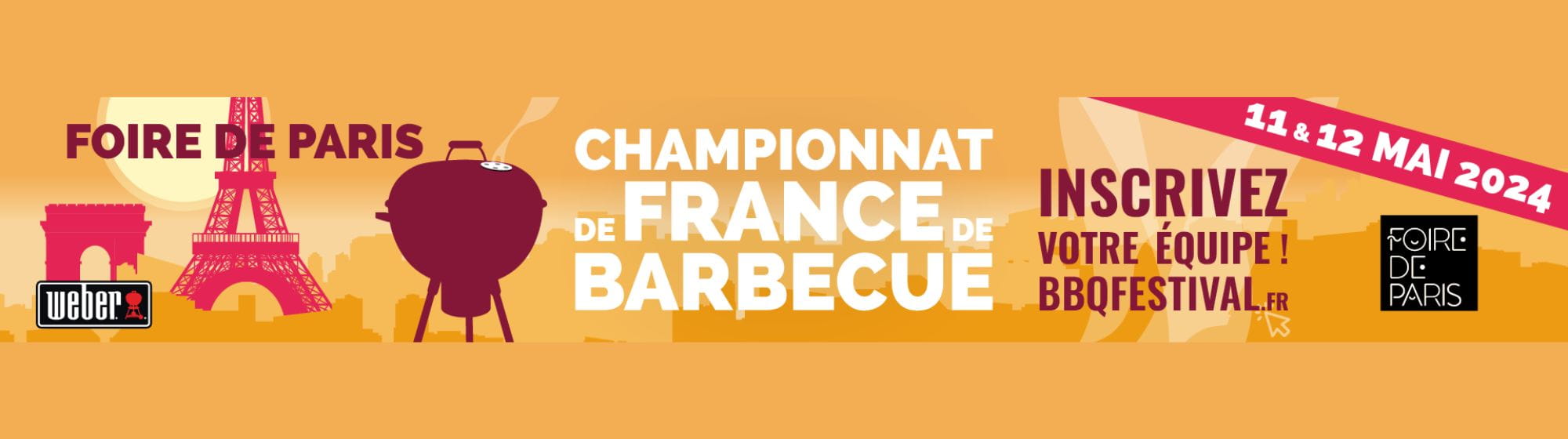 Bannière festival et championnat de France de barbecue