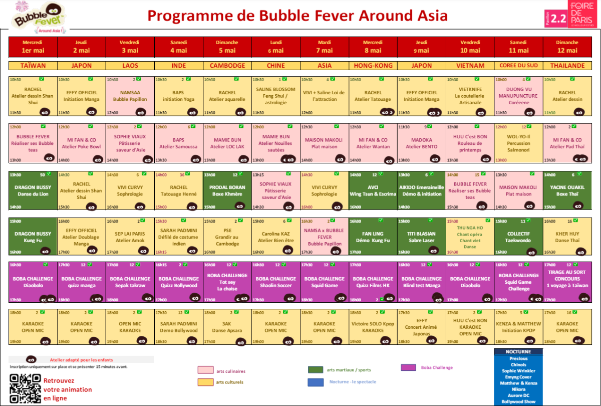 Programme Bubble Fever Around Asia 2024