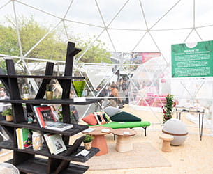 Bulle de présentation de décoration mis en place sur Foire de Paris