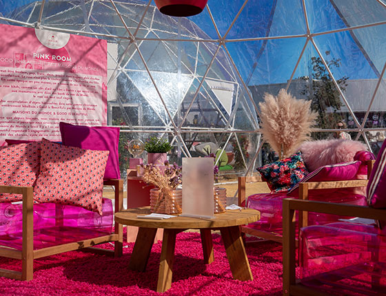 Bulle de démontration Pink room by Maison du Monde à la Foire de Paris