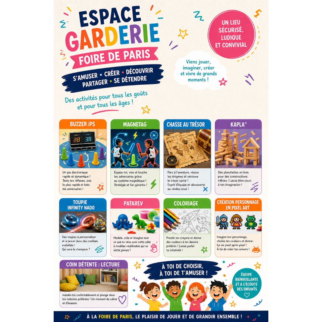 programme service garderie foire de paris 2026