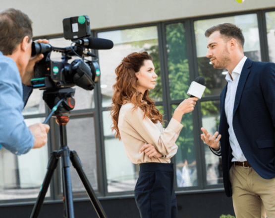 Journaliste interview